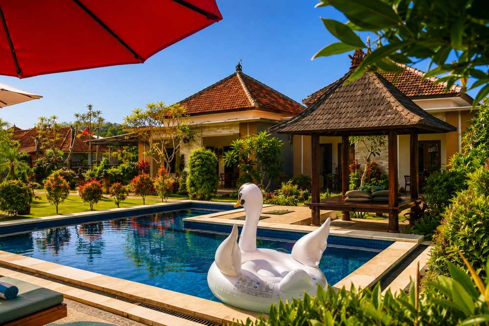 Uluwatu Jungle Villa pool and gardens